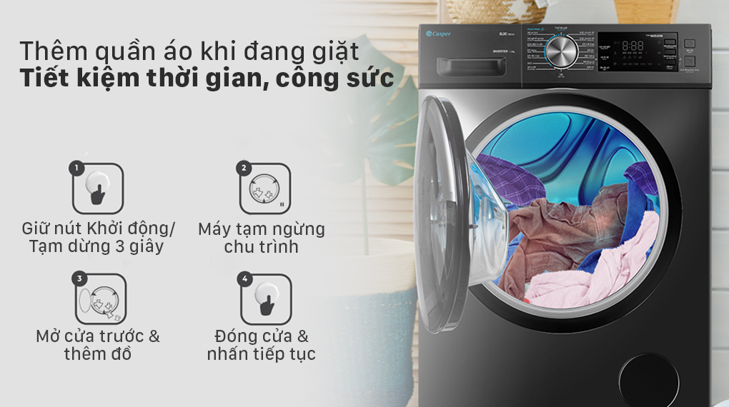 Máy giặt Casper WF-105I150BGB lựa chọn tốt nhất cho người dùng hiện nay