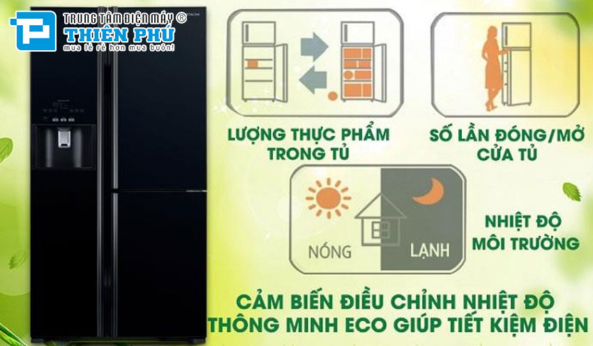 Tủ Lạnh Hitachi Inverter 584 Lít R-FM800GPGV2(GBK) 3 Cánh