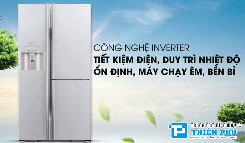 Tủ Lạnh Hitachi Inverter 600 Lít R-FM800PGV2 3 Cánh