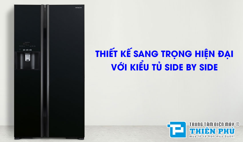 Tủ Lạnh Hitachi Side By Side Inverter 589 Lít R-FS800GPGV2(GBK) 2 Cánh