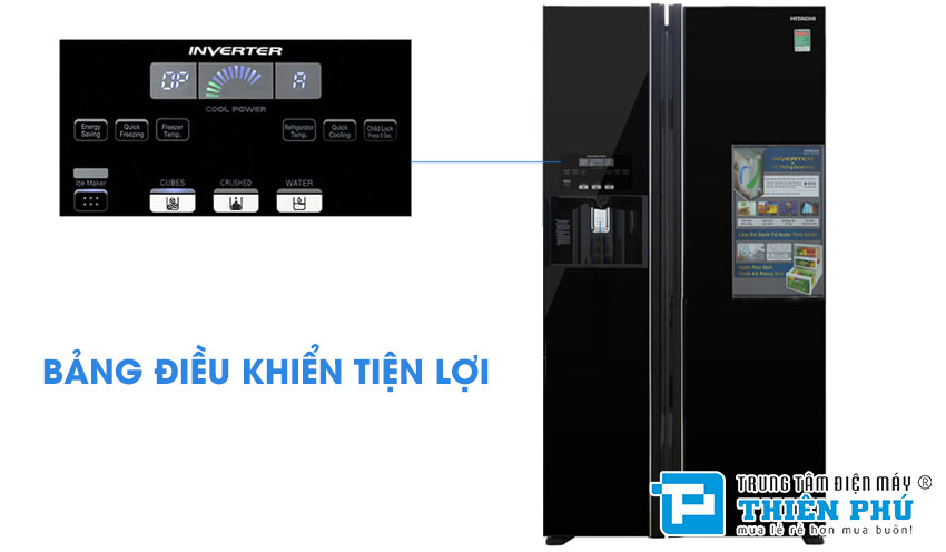 Tủ Lạnh Hitachi Side By Side Inverter 589 Lít R-FS800GPGV2(GBK) 2 Cánh