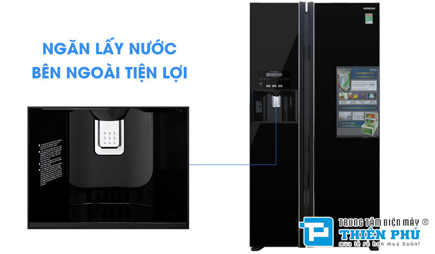 Tủ Lạnh Hitachi Side By Side Inverter 589 Lít R-FS800GPGV2(GBK) 2 Cánh