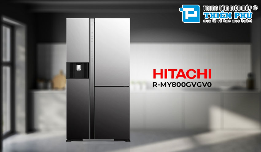 Tủ Lạnh Hitachi Side By Side Inverter 569 Lít R-MY800GVGV0(MIR) 3 Cánh