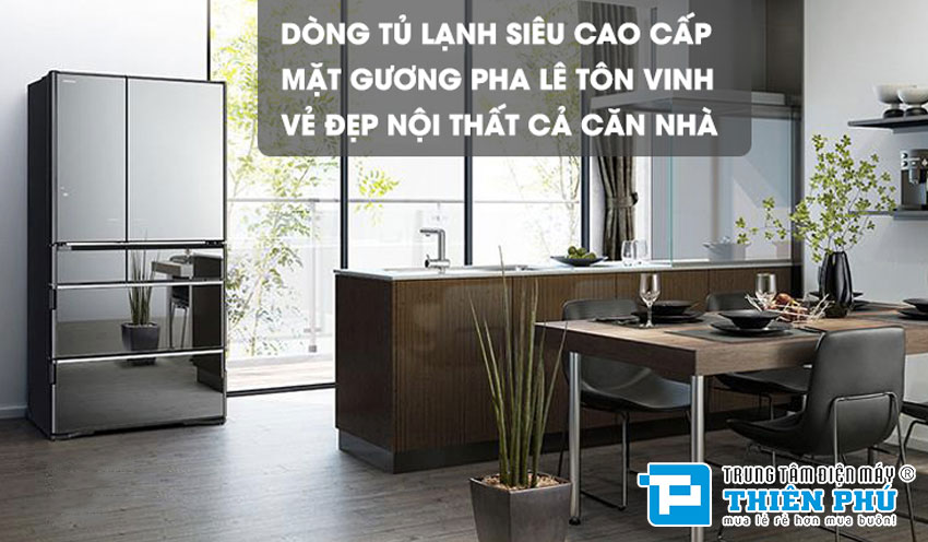 Tủ Lạnh Hitachi Inverter 525 Lít R-X670GV(X) 6 Cánh