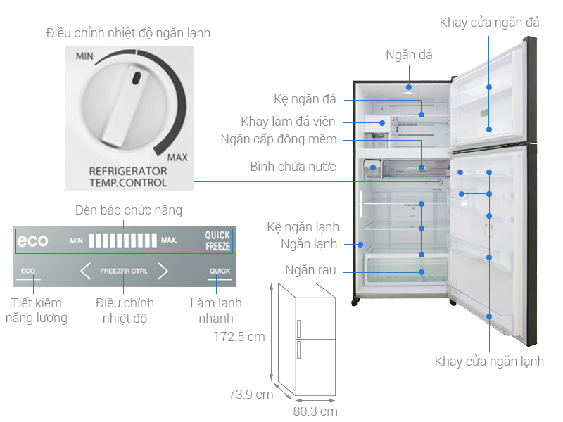 Đánh giá ưu điểm Tủ lạnh Toshiba Inverter GR-AG58VA (GG) 555 lít