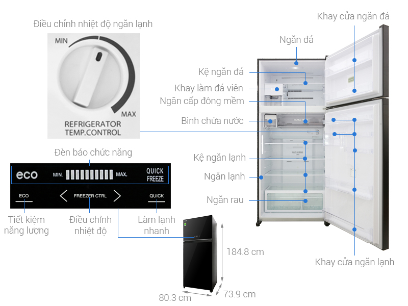 5 tính năng nổi bật trên tủ lạnh Toshiba GR-AG66VA(GG) mà bạn nên biết