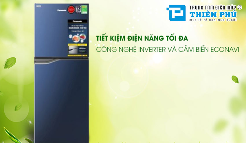 Tủ Lạnh Panasonic Inverter 188 Lít NR-BA229PAVN 2 Cánh