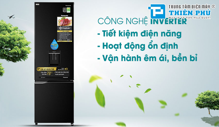 Tủ lạnh Panasonic Inverter 290 lít NR-BV320WKVN 2 Cánh