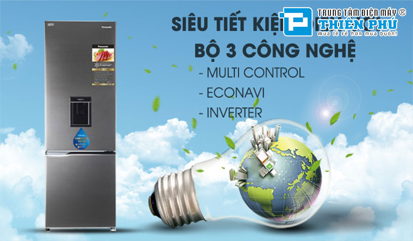 Tủ Lạnh Panasonic Inverter 290 Lít NR-BV320WSVN 2 Cánh