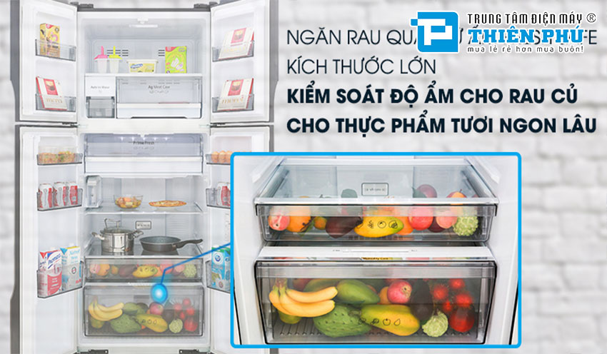 Tủ Lạnh Panasonic Inverter NR-DZ600MBVN 4 Cánh 550 Lít