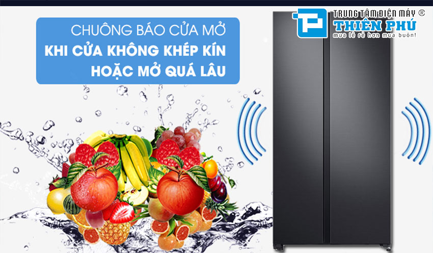 Tủ Lạnh Samsung Side By Side Inverter RS62R5001B4/SV 2 Cánh 680 Lít