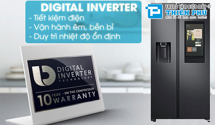 Tủ Lạnh Samsung Side By Side Inverter RS64T5F01B4/SV 2 Cánh 616 Lít