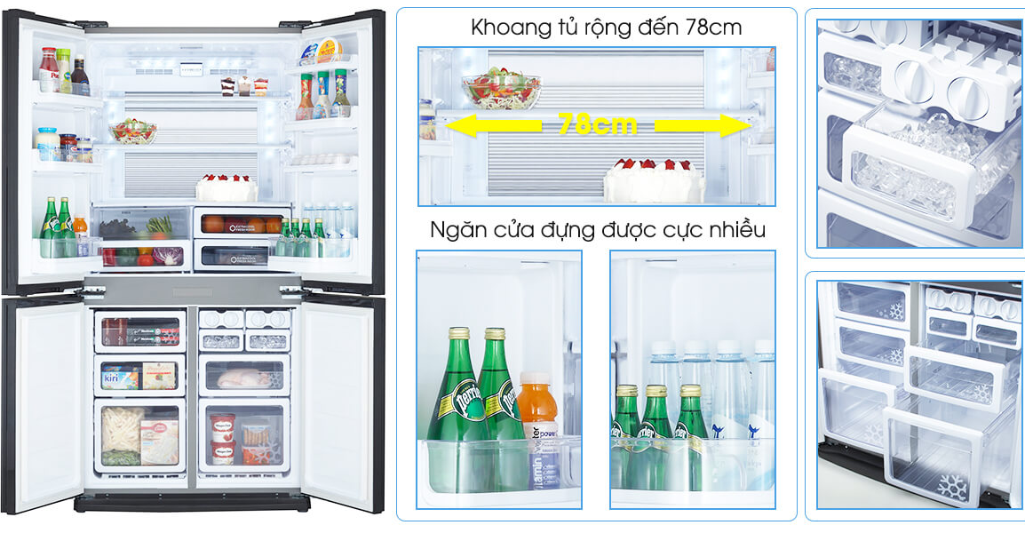Đánh giá ưu điểm Tủ Lạnh Sharp Inverter SJ-FX631V-SL 4 Cánh 626 Lít