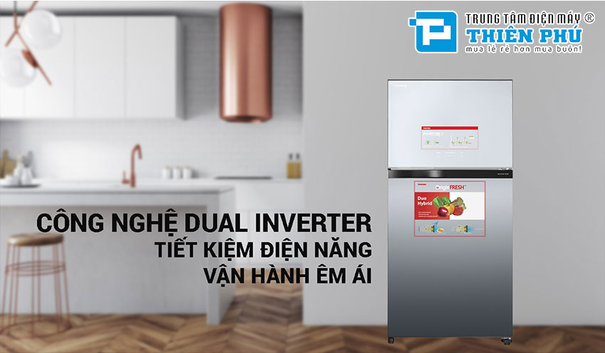 Tủ Lạnh Toshiba Inverter GR-AG66VA(X) 2 Cánh 608 Lít