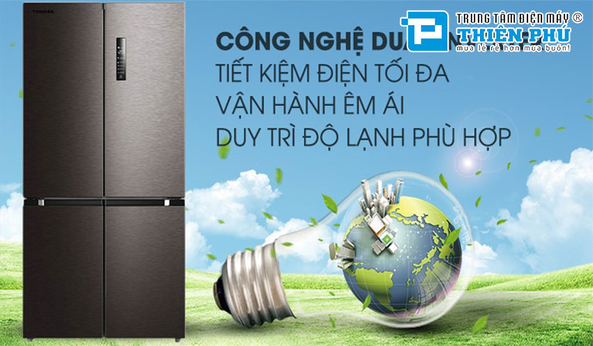 Tủ Lạnh Toshiba Side By Side Inverter 511 Lít RF610WE-PMV(37)-SG 4 Cánh