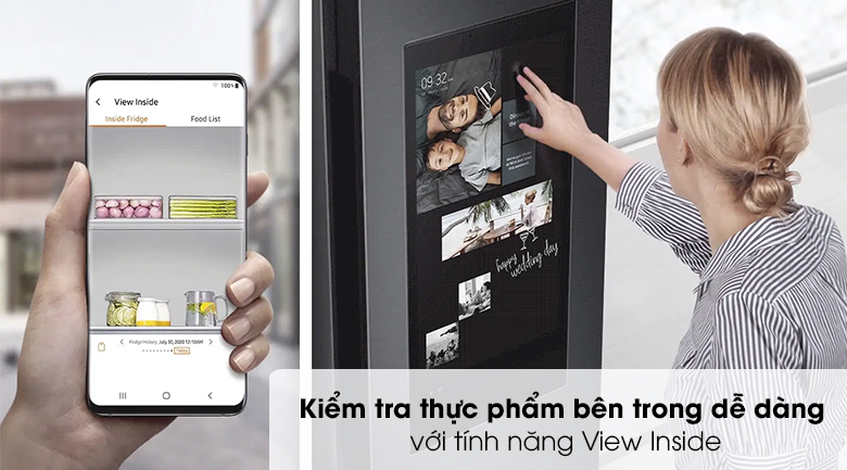 tủ lạnh Samsung side by side inverter RS64T5F01B4/SV 2 cánh 616 lít