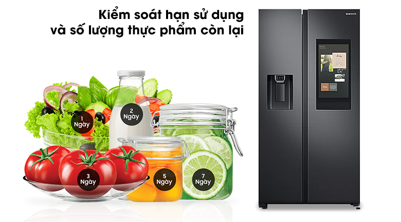 tủ lạnh Samsung side by side inverter RS64T5F01B4/SV 2 cánh 616 lít