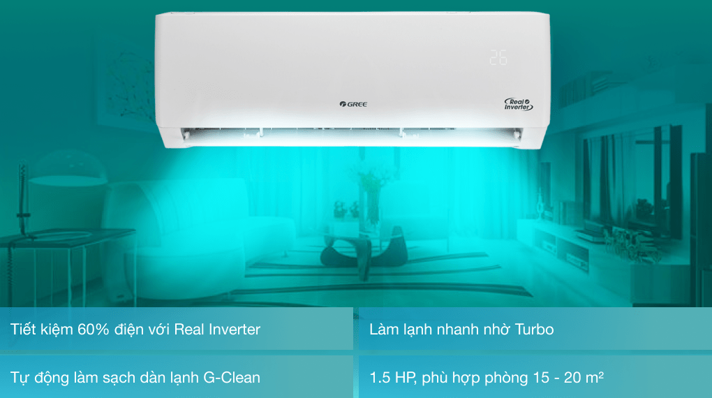 Điều hòa Gree GWH12PB-K6D1P4 - điều hòa 2 chiều tiết kiệm điện giá rẻ