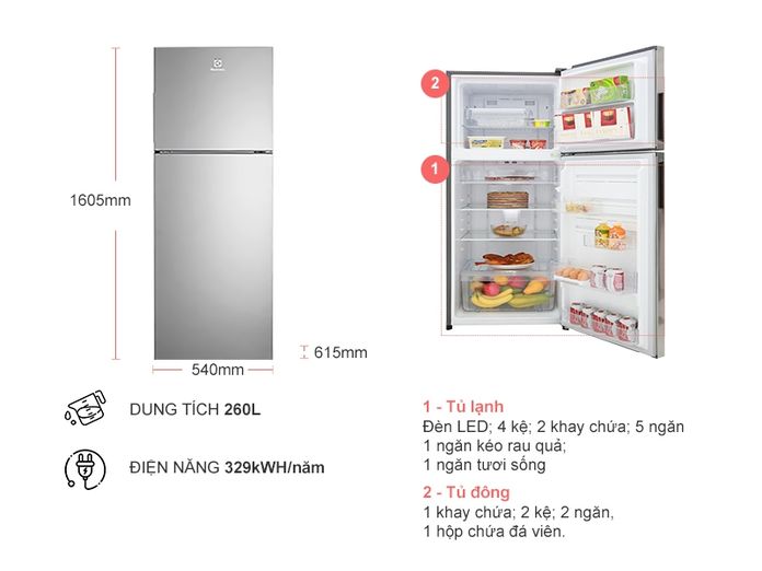 Top 5 mẫu tủ lạnh electrolux bán chạy nhất tháng 1/2020