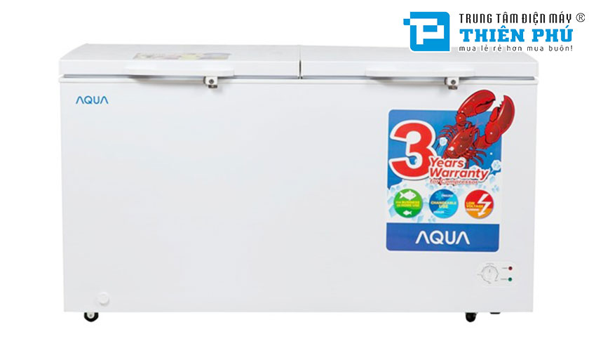 Tủ Đông Aqua Dàn Nhôm AQF-R320 2 Ngăn 2 Cánh Dung Tích 210 Lít