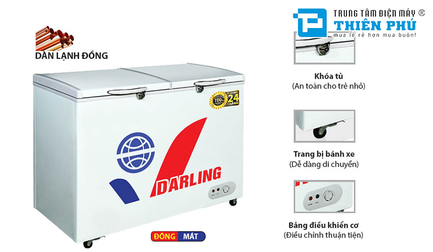 Tủ Đông Darling 2 Ngăn 370 Lít DMF-3809WX