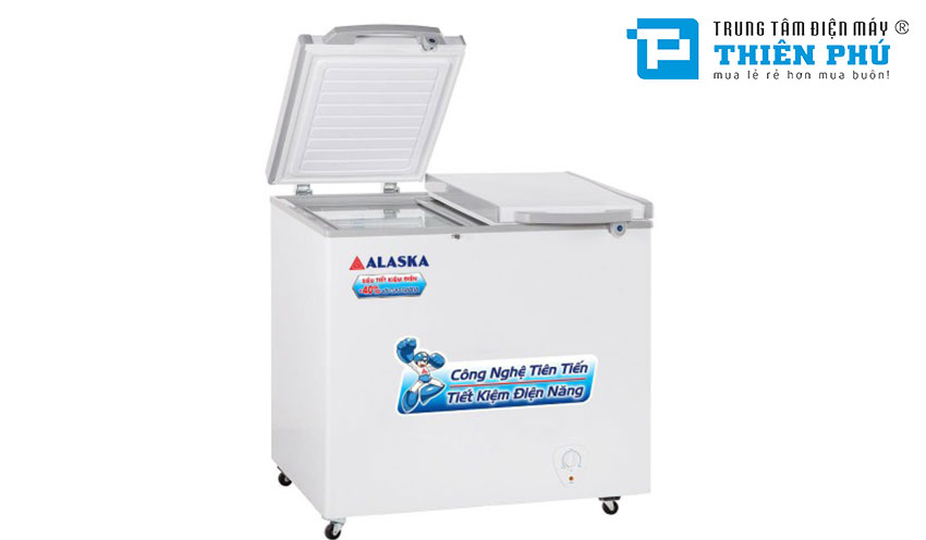 Tủ Đông Alaska Dàn Nhôm FCA-3600N 2 Ngăn 2 Cánh 350 Lít