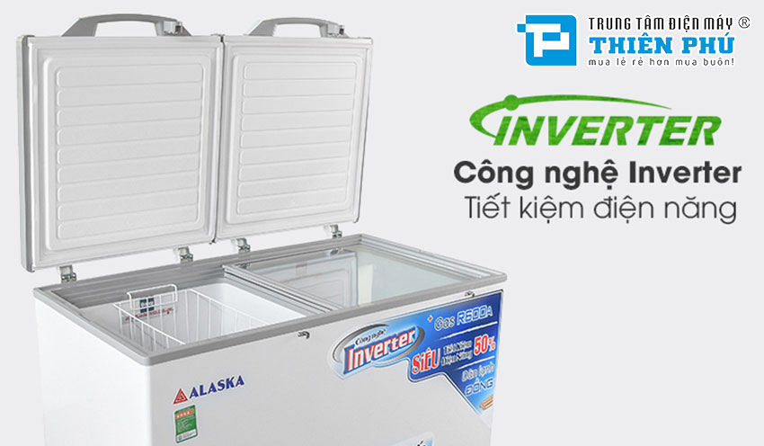 Tủ Đông Alaska Inverter Dàn Đồng FCA-4600CI 2 Ngăn 2 Cánh 450 Lít