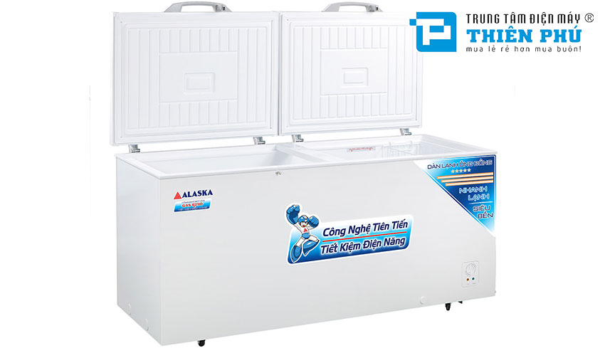 Tủ Đông Alaska Dàn Đồng HB-650C 1 Ngăn 2 Cánh 650 Lít