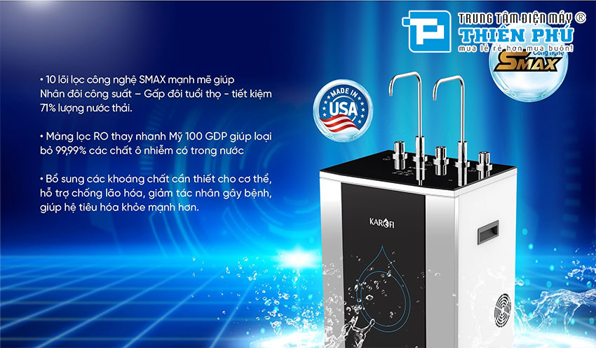 Muốn dùng nước sạch hãy chọn máy lọc nước Karofi KAD-D50 10 lõi