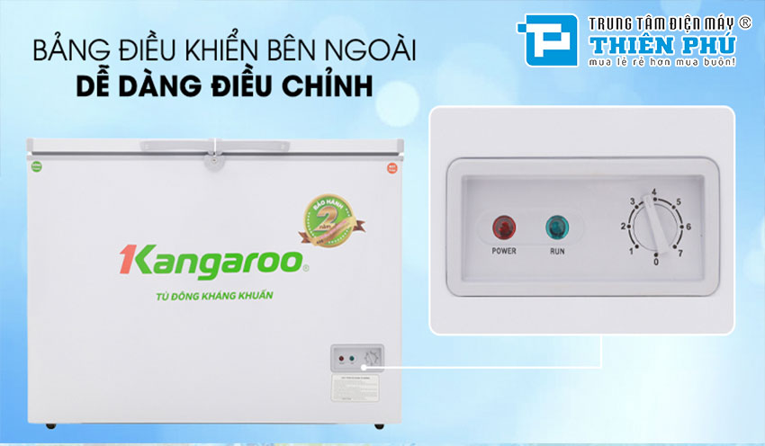 Tủ Đông Kangaroo Dàn Đồng KG688C2 2 Ngăn 2 Cánh 688 Lít