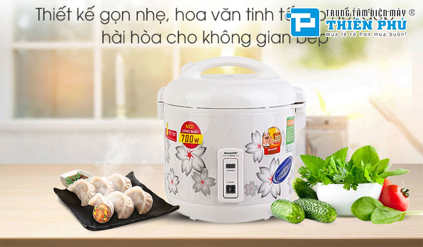 Nồi Cơm Điện Sharp KS-N182ETV-SW 1.8 Lít