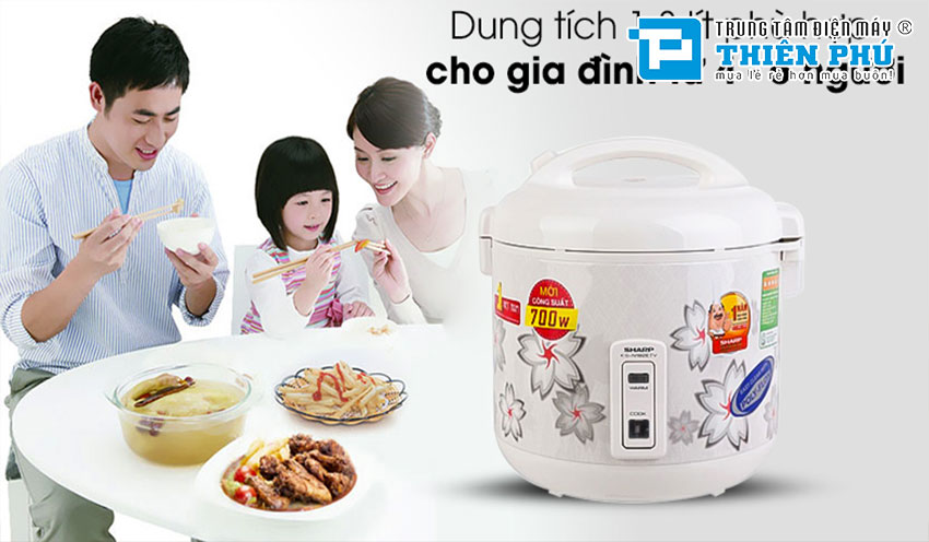 Nồi Cơm Điện Sharp KS-N182ETV-SW 1.8 Lít
