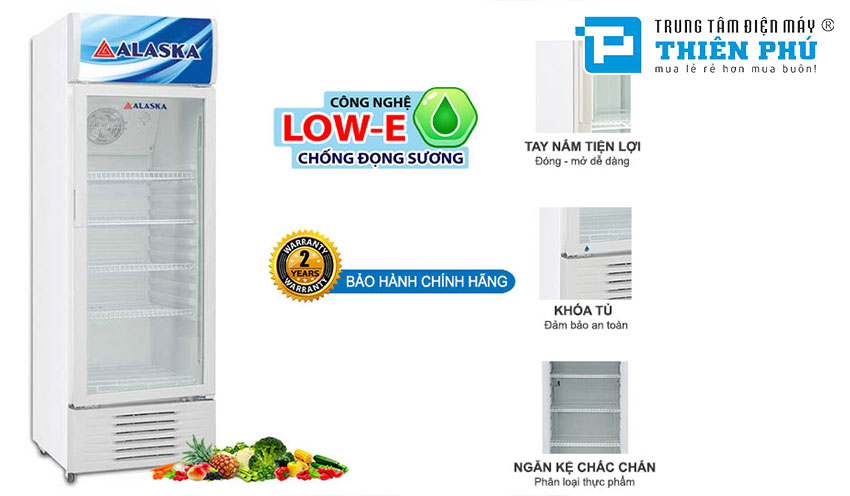 Tủ Mát Alaska 1 Cánh LC-433H 300 Lít Dàn Nhôm