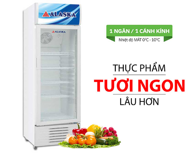 Tủ Mát Alaska 1 Cánh LC-433H 300 Lít Dàn Nhôm