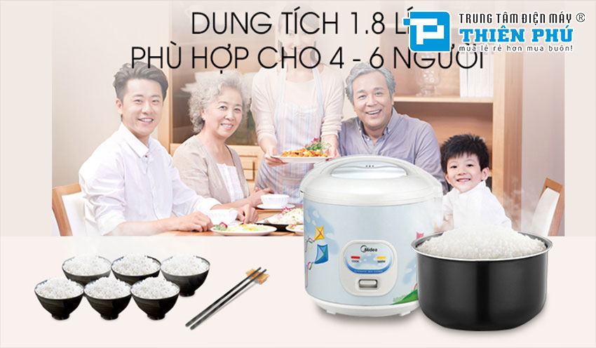 Nồi Cơm Điện Midea MR-CM1801 1.8 Lít