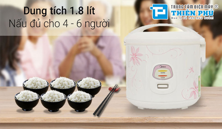 Nồi Cơm Điện Midea MR-CM18SQ 1.8 Lít