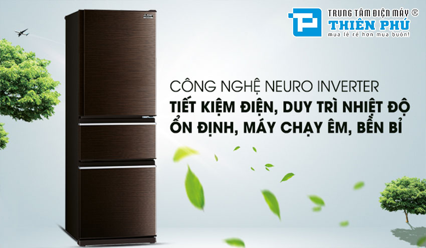 Tủ Lạnh Mitsubishi Electric Inverter MR-CX41EJ-BRW-V 3 Cánh 326 Lít