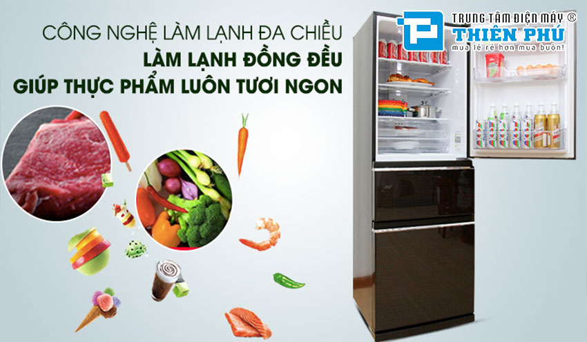 Tủ Lạnh Mitsubishi Electric Inverter MR-CX41EJ-BRW-V 3 Cánh 326 Lít