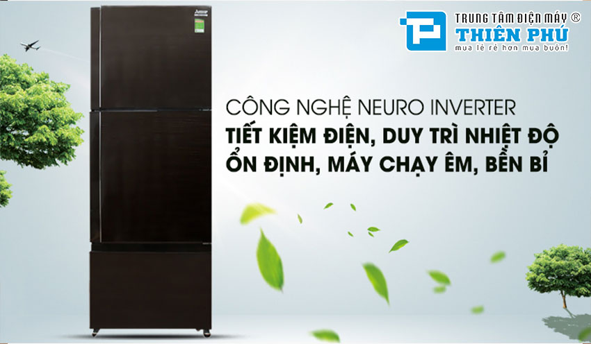 Tủ Lạnh Mitsubishi Electric Inverter MR-V50EH-BRW 3 Cánh 414 Lít