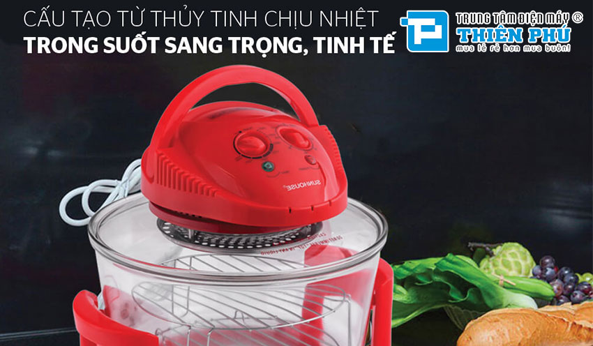 Lò Nướng Thủy Tinh Sunhouse SH416
