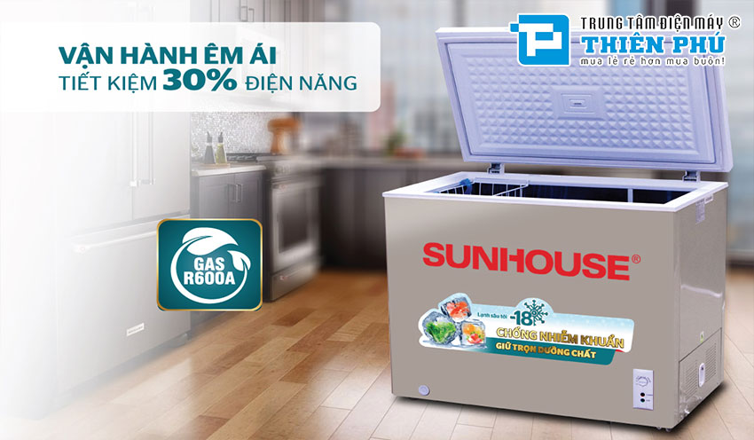 Tủ Đông Sunhouse 1 Ngăn 1 Cánh 205 Lít SHR-F1233W1