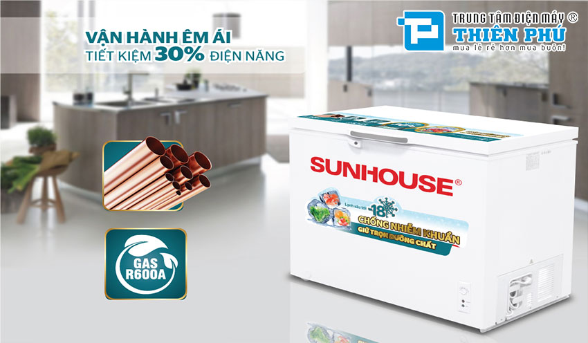 Tủ Đông Sunhouse 1 Ngăn 1 Cánh 225 Lít SHR-F1283W1