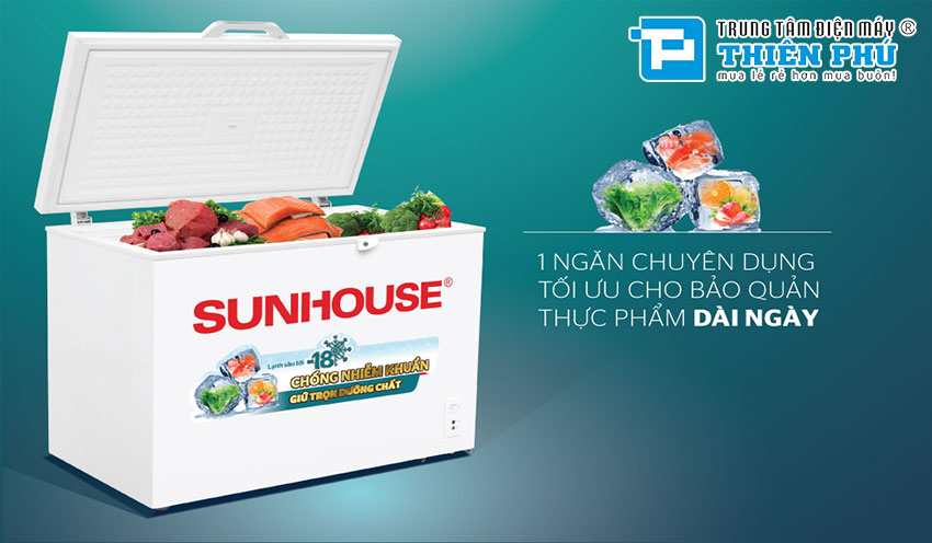 Tủ Đông Sunhouse 1 Ngăn 1 Cánh 225 Lít SHR-F1283W1