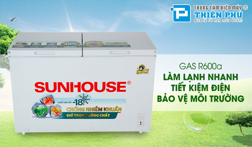 Tủ Đông Sunhouse 2 Ngăn 2 Cánh 255 Lít SHR-F2362W2