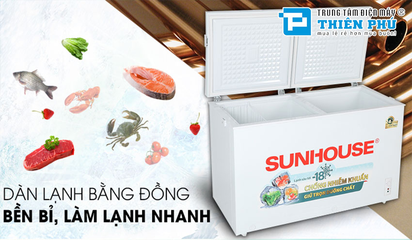 Tủ Đông Sunhouse 2 Ngăn 2 Cánh 255 Lít SHR-F2362W2