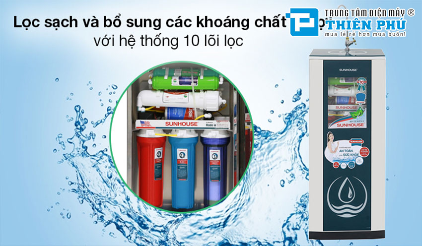 Máy Lọc Nước RO Sunhouse SHR88210K 10 Lõi