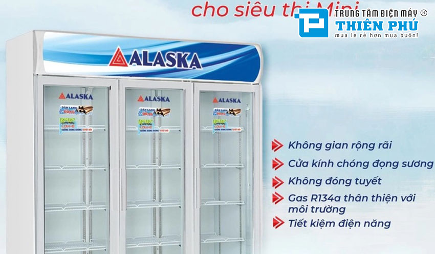 Tủ Mát Alaska 3 cánh 1400 Lít SL-14C3 Dàn Đồng