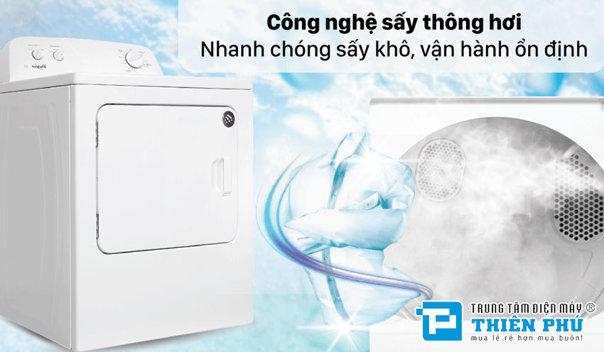 Máy sấy quần áo Whirlpool 15kg 3LWED4815FW lựa chọn hàng đầu cho gia đình đông thành viên
