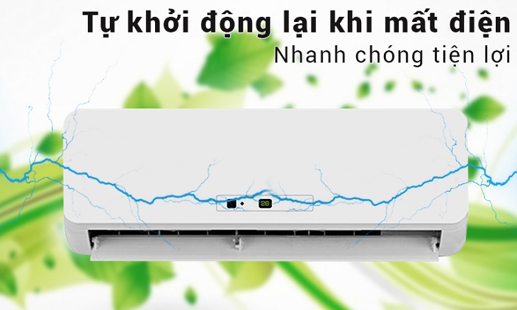 Chế độ tự khởi động lại khi có điện trên điều hòa