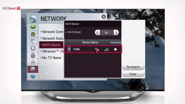 Công dụng tuyệt vời của Wi-fi Direct trên tivi LG